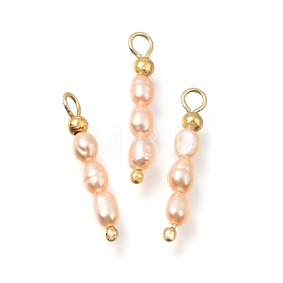 Natural Freshwater Pearl Beaded Pendants PA-CBAF2FA-01G-1