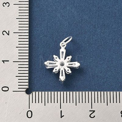 925 Sterling Silver Pave Clear Cubic Zirconia Pendants STER-G049-01C-S-1