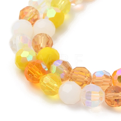 Electroplate Glass Beads Strands X1-EGLA-P048-A07-1