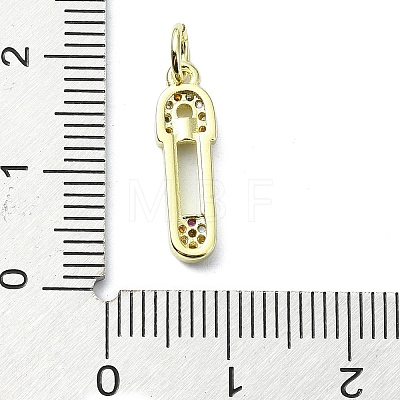 Brass Micro Pave Cubic Zirconia Pendants KK-H475-21G-02-1