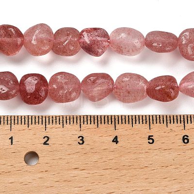 Natural Strawberry Quartz Beads Strands G-P497-01E-06-1