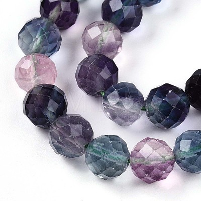 Natural Rainbow Fluorite Beads Strands G-T140-22B-1