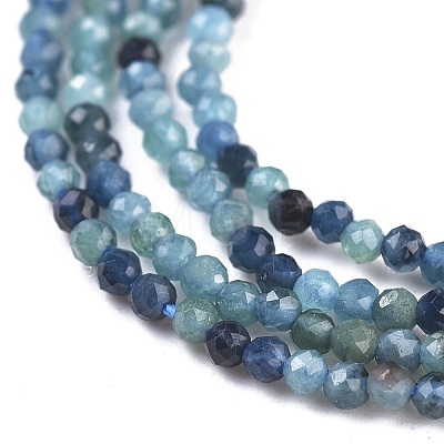 Natural Blue Tourmaline Beads Strand G-R475-027-1