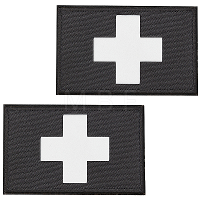 Reflective First Aid Cross Patches PATC-WH0006-26A-1