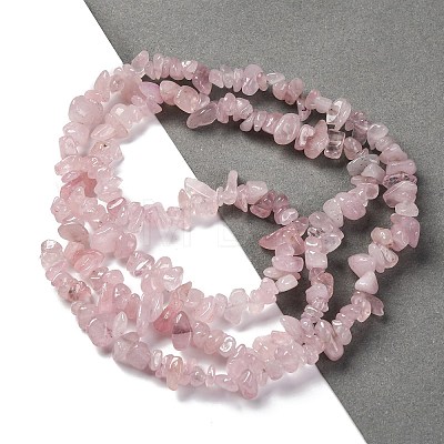 Natural Rose Quartz Beads Strands G-O049-B-36-1