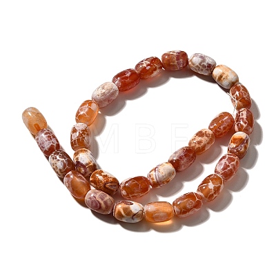 Natural Fire Crackle Agate(Dyed & Heated) Beads Strands G-H091-C03-01-1