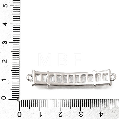 Brass Pave Clear Cubic Zirconia Links Connector Charms KK-K426-01P-1