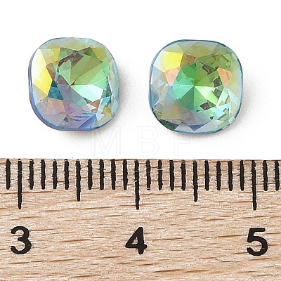 Glass Rhinestone Cabochons RGLA-L029-06B-SPLA-1