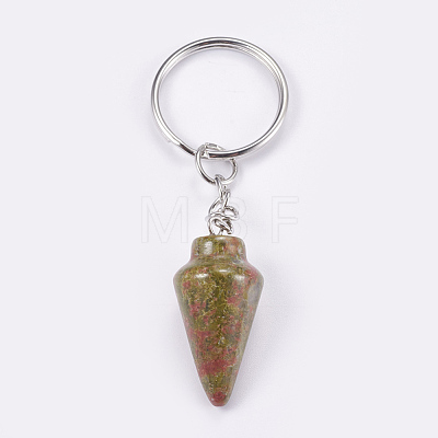 Natural & Synthetic Mixed Stone Keychain KEYC-P041-A-1