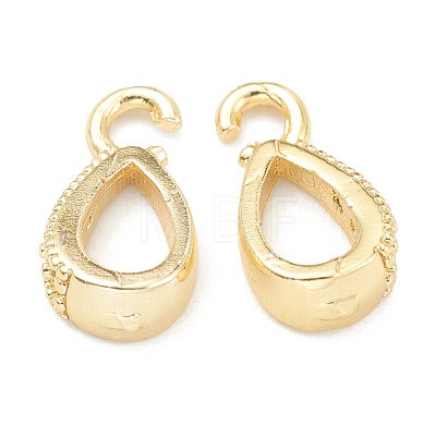 Brass Micro Pave Clear Cubic Zirconia Pendants X-ZIRC-O042-01G-1