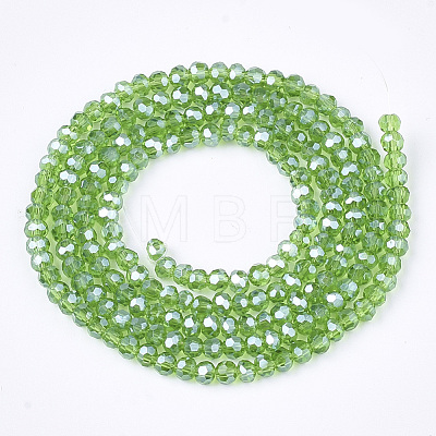 Electroplate Glass Beads Strands EGLA-T013-04D-1