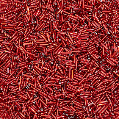 3000Pcs Glass Bugle Beads SEED-ME0001-27B-1