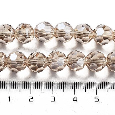 Electroplate Transparent Glass Beads Strands EGLA-A035-T10mm-A22-1