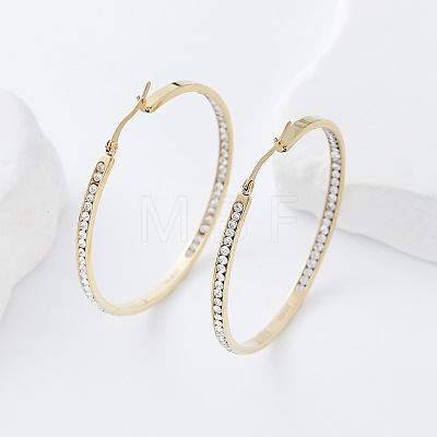 304 Stainless Steel Hoop Earrings WV2834-1
