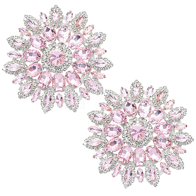 2Pcs Glass Hotfix Rhinestone DIY-GF0013-36A-1