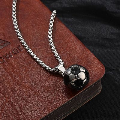 304 Stainless Steel Pendant Necklaces NJEW-H058-02P-1