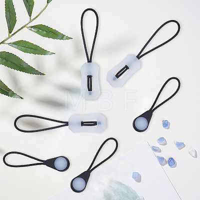 20Pcs 2 Styles Luminous PVC Plastic Replacement Zipper Puller Tabs FIND-CL0002-22-1
