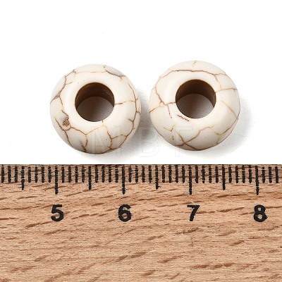 Synthetic Howlite European Beads TURQ-S283-34B-1