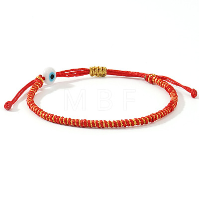 Handmade Porcelain Evil Eye Bead Braided Bracelets SI3080-6-1