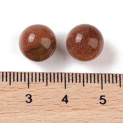 Synthetic Goldstone No Hole Sphere Beads G-K353-04A-25-1