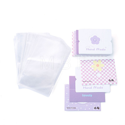 40Pcs 4 Styles Paper Foldable Header Cards CDIS-TA0001-51-1