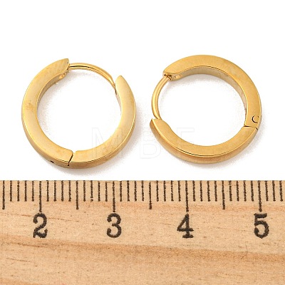 Ion Plating(IP) Frosted 304 Stainless Steel Huggie Hoop Earrings for Women EJEW-C096-31C-G-1