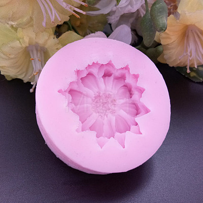 Flower Shape DIY Food Grade Silicone Molds AJEW-P046-49-1