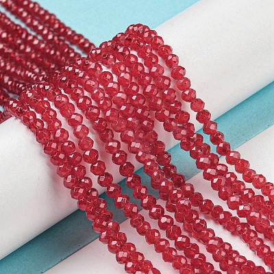 Baking Painted Transparent Glass Beads Strands DGLA-A034-J3mm-B01-1