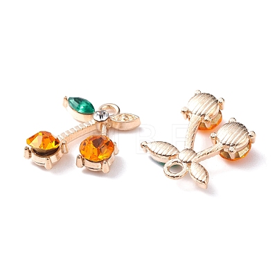Alloy Rhinestone Pendants ALRI-WH0005-12E-1