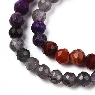 Natural Mixed Gemstone Beads Strands G-D080-A01-02-34-1