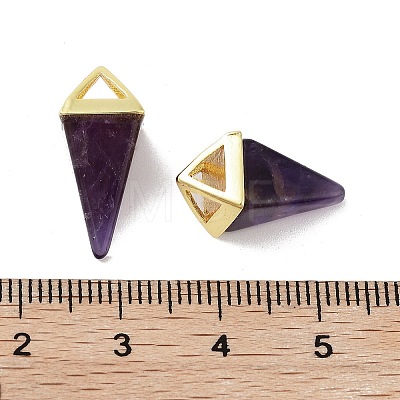 Natural Amethyst Pendants G-A222-02G-03-1