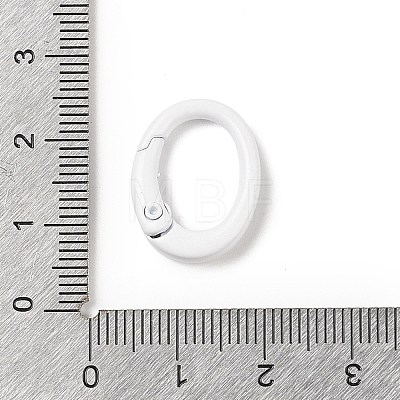 Spray Painted Alloy Spring Gate Rings AJEW-C035-01D-1