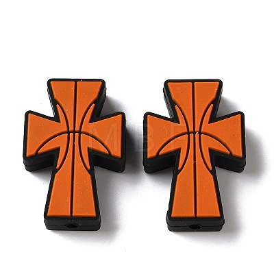 Sports Theme Silicone Beads LS-SL-D001-02F-1
