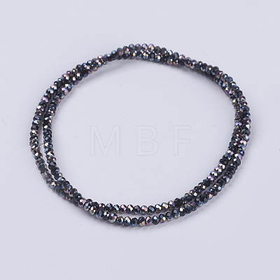 Electroplate Glass Beads Strands GLAA-F078-FP04-1