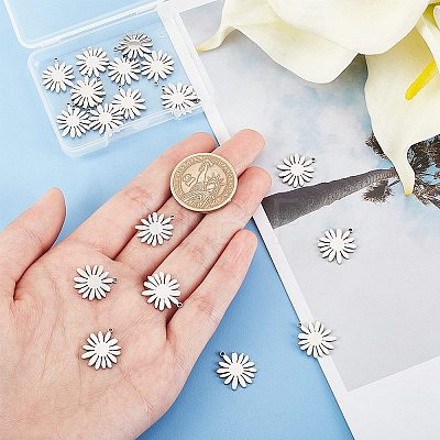 DICOSMETIC 20Pcs 201 Stainless Steel Pendants STAS-DC0010-69-1