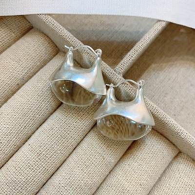 Alloy & Resin Hoop Earrings WGFA774-02-1