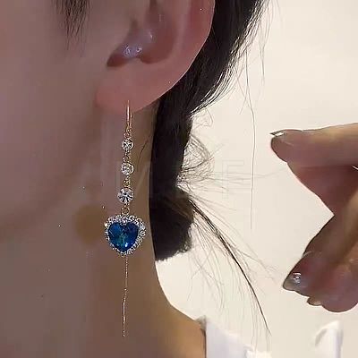 Alloy Rhinestone Ear Thread FS-WGD80ED-01-1