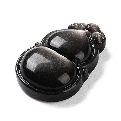 Natural Sliver Obsidian Pendants G-G098-08-1