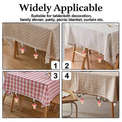 4Pcs Mushroom Resin Tablecloth Weights HJEW-SW00128-05-1