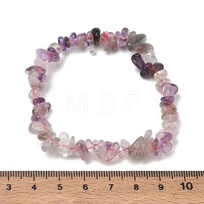 Natural Quartz Chip Beaded Stretch Bracelets for Women BJEW-D467-01C-1