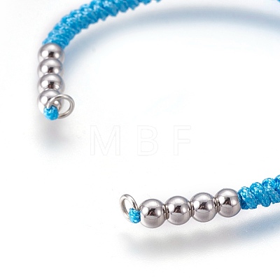 Nylon Cord Braided Bead Bracelets Making BJEW-F360-FP06-1