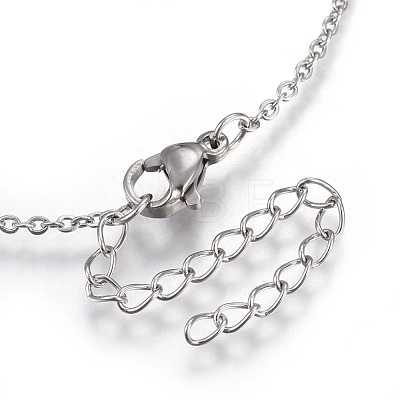304 Stainless Steel Pendant Necklaces NJEW-O108-12P-1