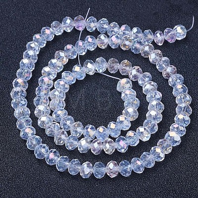 Electroplate Glass Beads Strands X-EGLA-A034-T6mm-B02-1