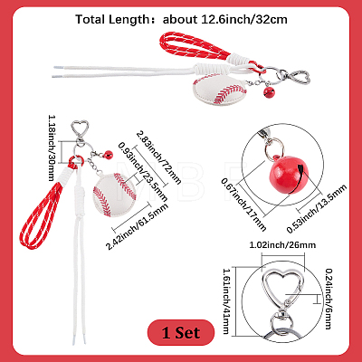 1Pc Sports ThemePU Leather Keychains KEYC-SP0001-67E-1
