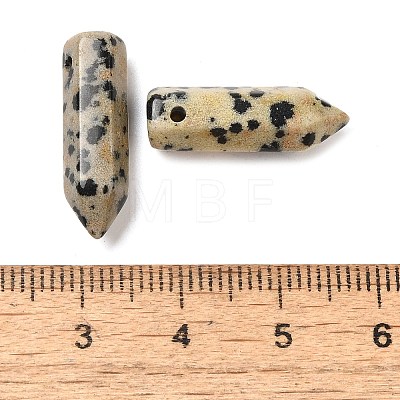 Natural Dalmatian Jasper Pointed Pendants G-C158-05B-1