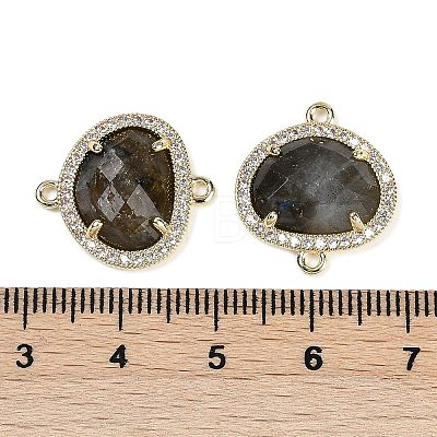 Natural Labradorite Faceted Oval Links G-B126-01G-07-1