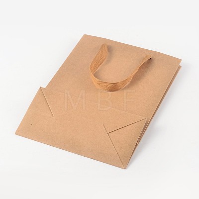 Rectangle Kraft Paper Bags with Handle AJEW-L048A-02-1