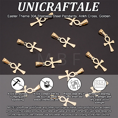 Unicraftale 12Pcs Easter Theme 304 Stainless Steel Pendants STAS-UN0049-02-1