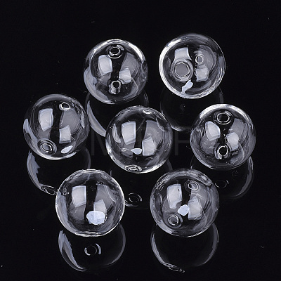 Handmade Blown Glass Globe Beads DH017J-1-16mm-1-1