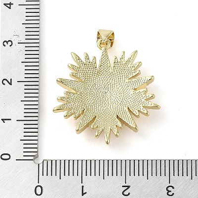 Brass Micro Pave Clear Cubic Zirconia Pendants KK-Q813-12A-G-1
